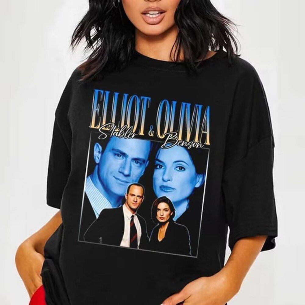 Law Order Elliot Stabler Olivia Benson 90S Tv Show Graphic Fan Gift T Shirt 159